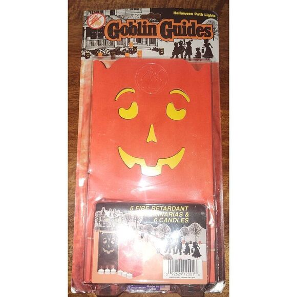Vintage Goblin Guides NIP 1995 Halloween Path Lights Luminaries Candle Kit Spook - Picture 1 of 6